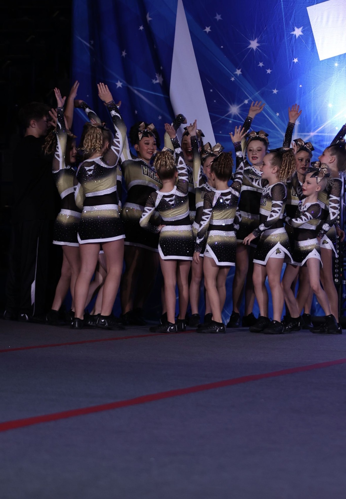Vikings cheer team in a huddle